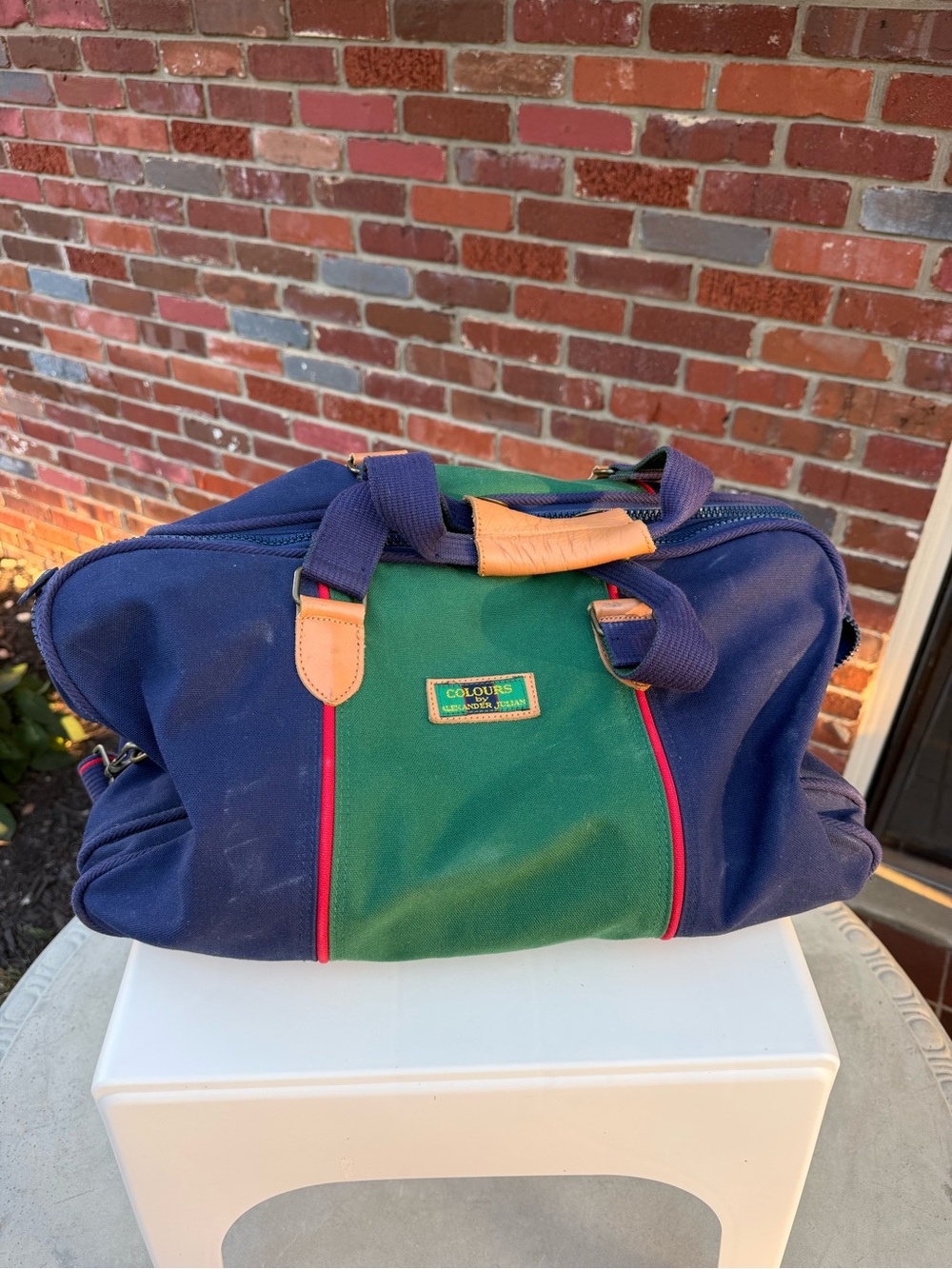 Vintage 80s 90s Colours by Alexander Julian Canvas Duffle Bag Weekender